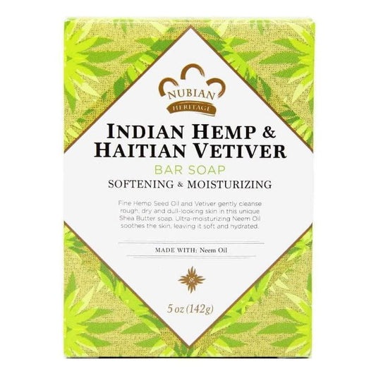 Nubian Indian Health & Beauty Nubian Indian Hemp & Haitian Vetiver Soap 142g