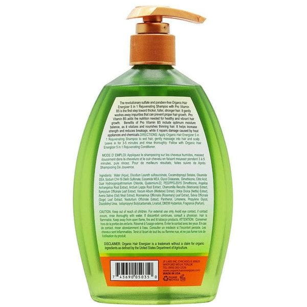 Organic Hair Energizer Health & Beauty Organic Hair Energizer 5 in 1 Rejuvenating Shampoo 385ml