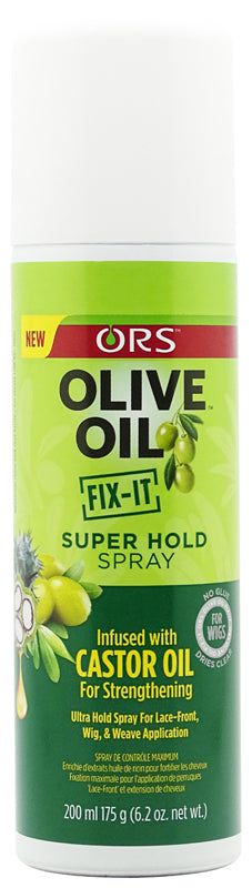 ORS Olive Oil Fix-It Super Hold Spray with Castor Oil 200ml | gtworld.be 