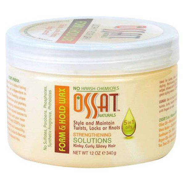 Ossat Health & Beauty Ossat Natural Form & Hold Wax 12oz