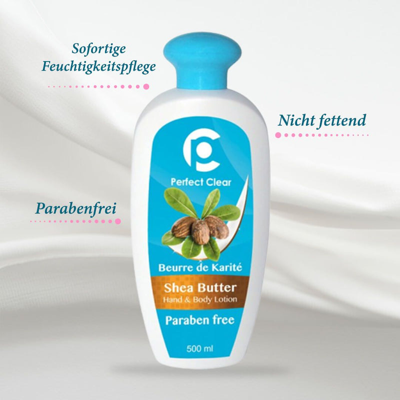 Perfect Clear Shea Butter Hand & Body Lotion, Paraben free 500ml | gtworld.be 