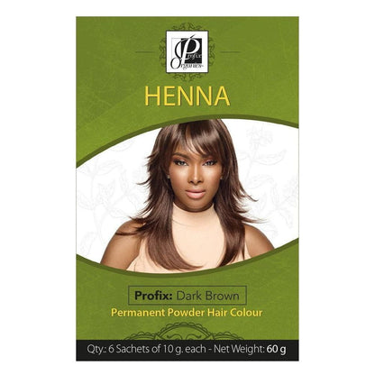 Profix Health & Beauty Profix Dark Brown Profix Organics Henna Permanent Powder Hair Colour 60g