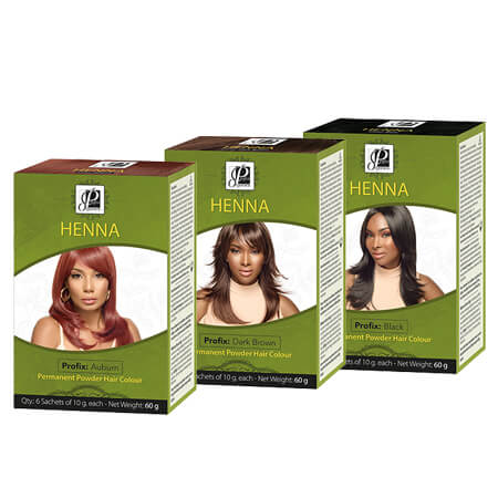 Profix Organics Henna Permanent Powder Hair Colour 60g | gtworld.be 