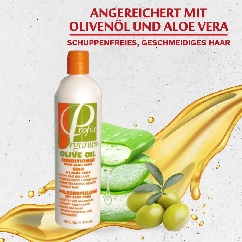 Profix Organics Olive Oil Conditioner with Aloe Vera 474ml | gtworld.be 