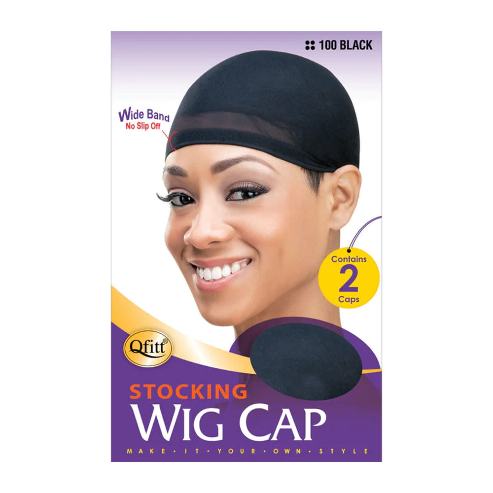 Qfitt Health & Beauty Black (100) Qfitt - Bonnet de perruque en nylon (2 pièces)