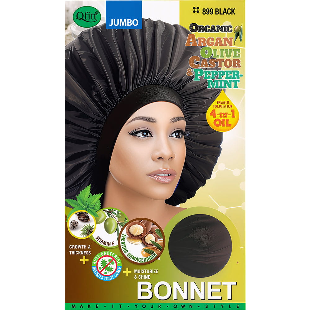 Qfitt Health & Beauty Qfitt Organic Jumbo Bonnet- Black
