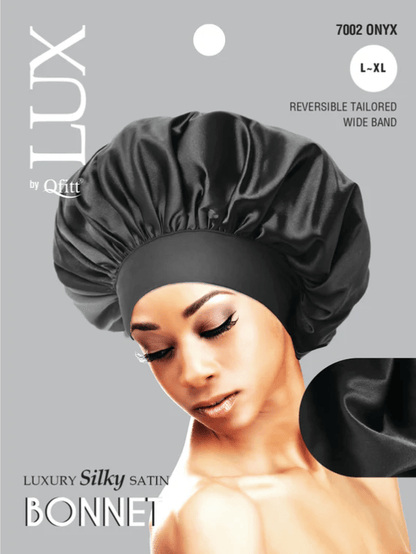 Qfitt Health & Beauty XL Qfitt - LUX Silky Satin Bonnet -(XL & Jumbo) Onyx
