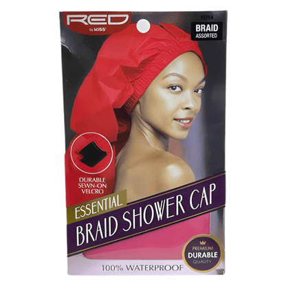 Red by Kiss Health & Beauty Essential Braid Shower Cap Red Red By Kiss Essential Shower Caps