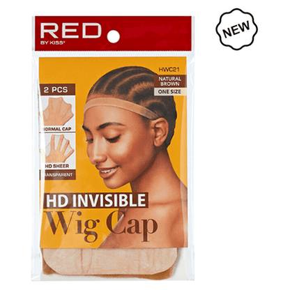 Red by Kiss Health & Beauty Red By Kiss HD Stocking Wig Cap 2pcs Natural Brown Red By Kiss HD Invisible Stocking Wig Cap