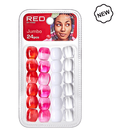 Red by Kiss Health & Beauty Red By Kiss Jumbo Hair Beads 24pcs (Pink Asst) Red By Kiss Jumbo Hair Beads 24pcs