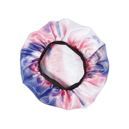 Red by Kiss Health & Beauty Red By Kiss Kids Satin Bonnet - Tie Dye Pink/Purple