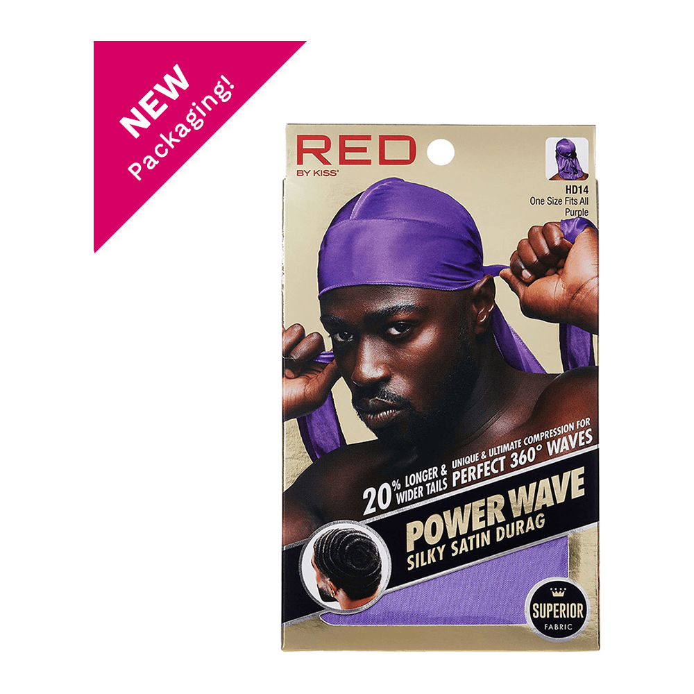 Red by Kiss Health & Beauty Red By Kiss Power Wave Silky Satin Durag - Purple Red By Kiss Power Wave Silky Satin Durag _ Superior Fabric