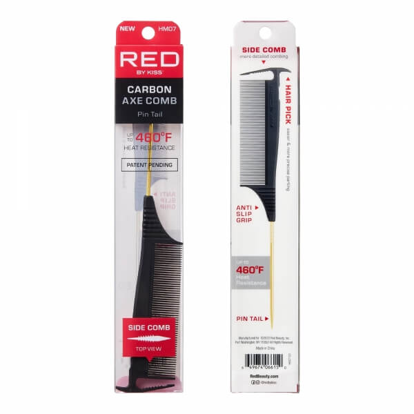 Red By Kiss Carbon Axe Pin Tail Comb | gtworld.be 