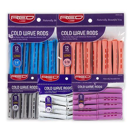 Red By kiss Cold Wave Rods  Long 1/4" 12pc  | gtworld.be 