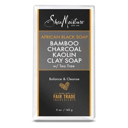 Shea Moisture Health & Beauty Shea Moisture African Black Soap Bamboo Charcoal Kaolin Clay Soap 142g