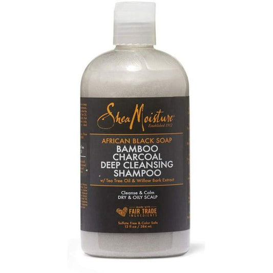 Shea Moisture African Black Soap Bamboo Charcoal Shampoo 384ml | gtworld.be 