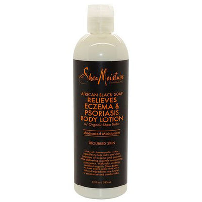 Shea Moisture African Black Soap Relieves Eczema & Psoriasis Body Lotion 355ml | gtworld.be 