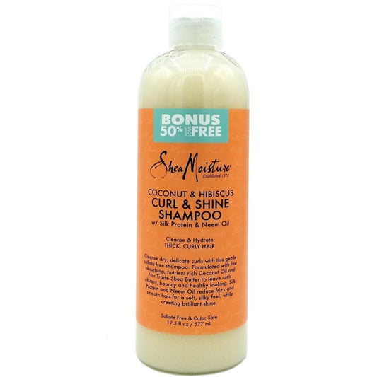 Shea Moisture Coconut & Hibiscus Curl & Shine Shampoo [Bonus 50% Free] 19.5 oz | gtworld.be 