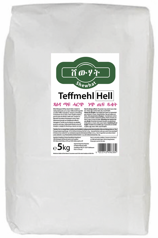 Shewhat Health & Beauty Food Teffmehl (White) ET 5kg