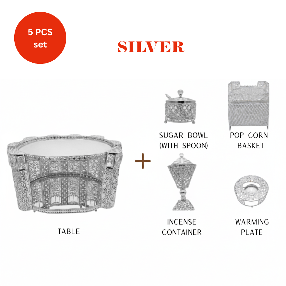 Shewhat Health & Beauty Shewhat 5pcs Rekebot Set Oval 2 (Gold & Silver)