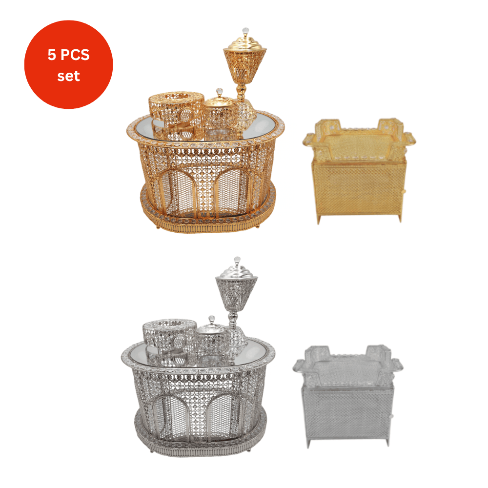 Shewhat Health & Beauty Shewhat 5pcs Rekebot Set Oval 2 (Gold & Silver)