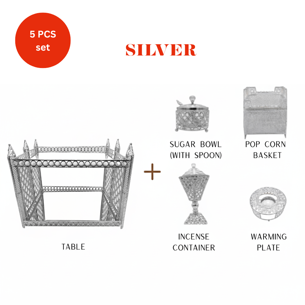 Shewhat Health & Beauty Shewhat 5pcs Rekebot Set Square 1 (Gold & Silver)