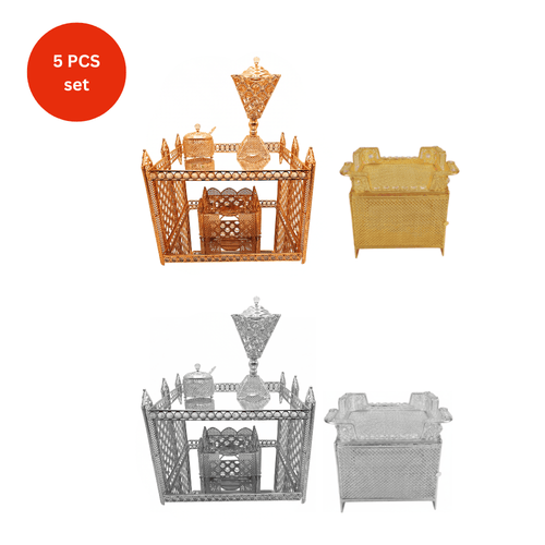 Shewhat Health & Beauty Shewhat 5pcs Rekebot Set Square 1 (Gold & Silver)