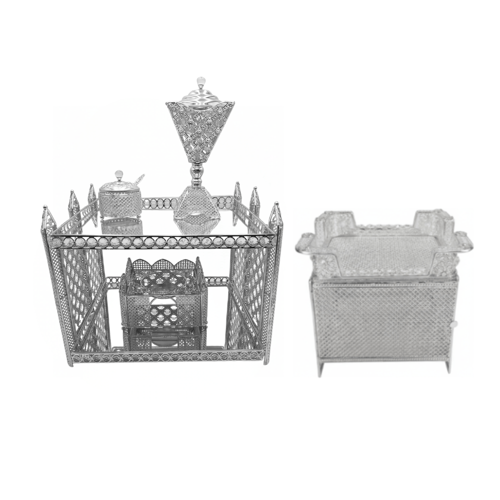 Shewhat Health & Beauty Silver Shewhat 5pcs Rekebot Set Square 1 (Gold & Silver)