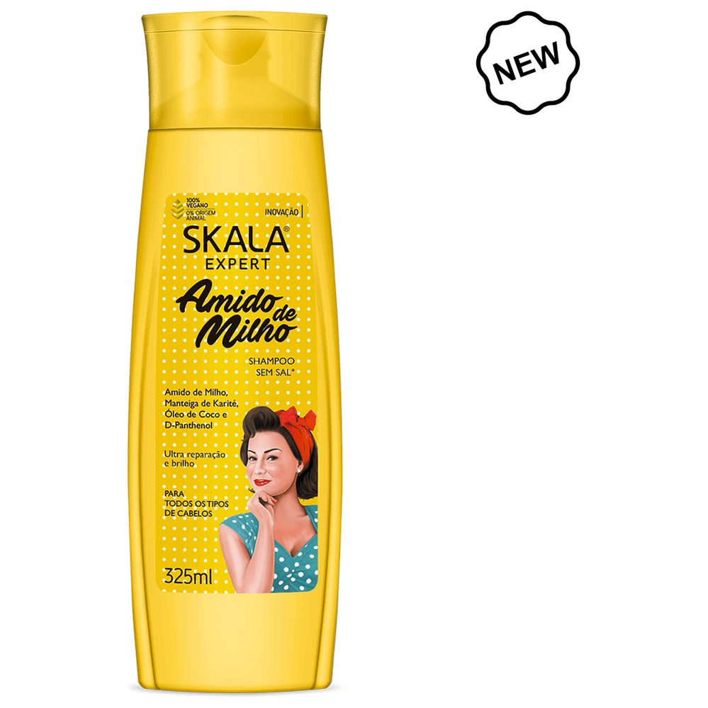 Skala Amido De Milho Corn Starch Shampoo 325ml