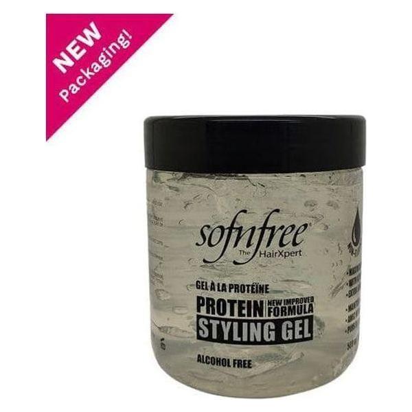sofn'free Health & Beauty 16oz Sofn'free Non-Flaking Protein Styling Gel Clear (6/16/32)oz