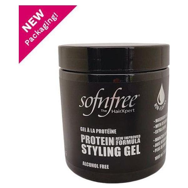 sofn'free Health & Beauty Sofn'free Non-Flaking Protein Styling Gel Black 946ml