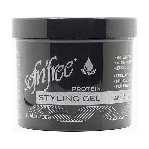 sofn'free Health & Beauty Sofn'free Non-Flaking Protein Styling Gel Black 946ml