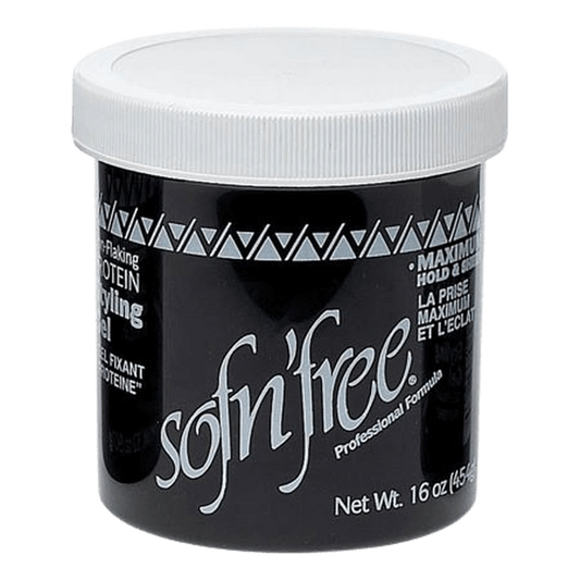 Sofn'free Non Flaking Protein Styling Gel Black 473ml | gtworld.be 