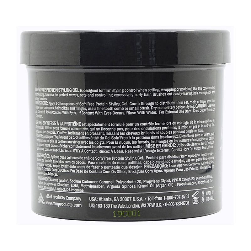 Sofn'free Non-Flaking Protein Styling Gel Black 946ml | gtworld.be 