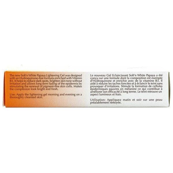 Soft'n White Health & Beauty Swiss Soft'n White Papaya Lightening Gel 30g