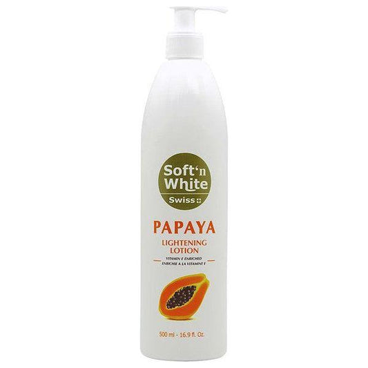 Soft'n White Health & Beauty Swiss Soft'n White Papaya Lightening Lotion 500ml