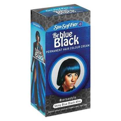 Sta-Sof-Fro Health & Beauty Sta-Sof-Fro Hair Color Permanent Blue Black 100ml Sta-Sof-Fro Permanent Hair Colour Cream 100ml