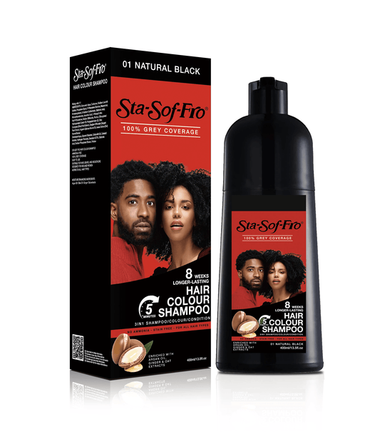 Sta-Sof-Fro Health & Beauty Sta-Sof-Fro Hair Color Shampoo Natural Black 400ml