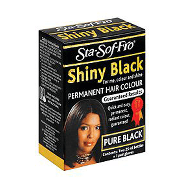 Sta-Sof-Fro Shiny Black Permanent Hair Color Pure Black 50ml | gtworld.be 