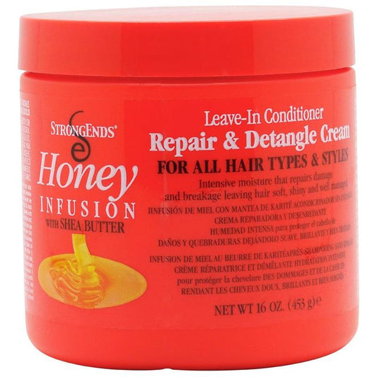 StrongEnds Health & Beauty StrongEnds Honey Infusion with Shea Butter Leave-In Conditioner Repair & Detangle Cream 453g