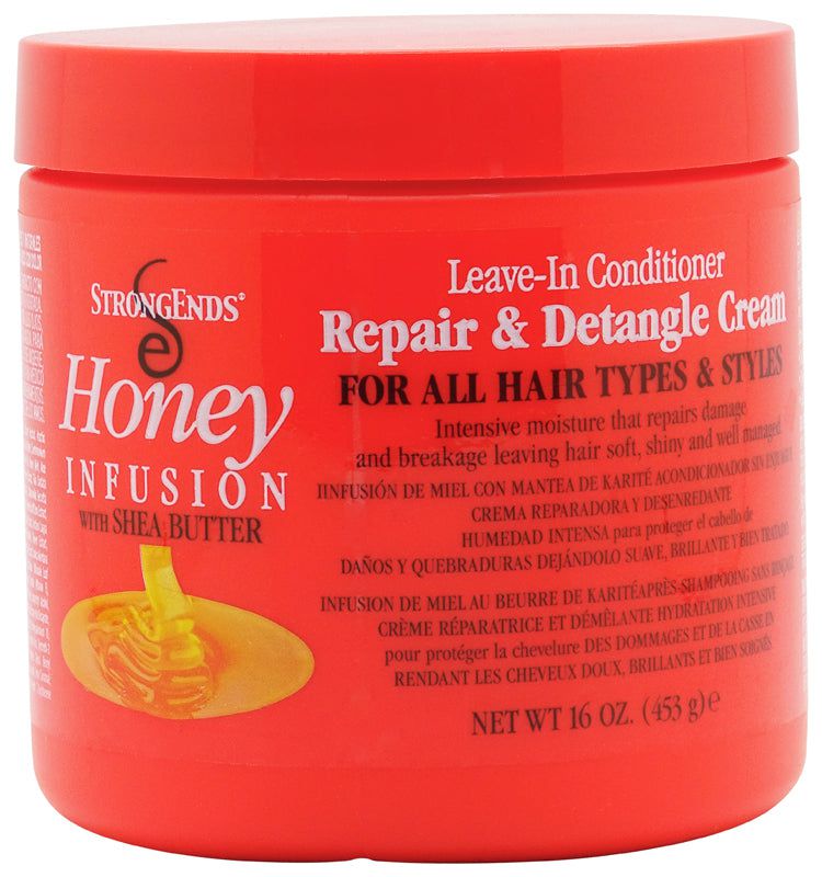 StrongEnds Honey Infusion with Shea Butter Leave-In Conditioner Repair & Detangle Cream 453g | gtworld.be 