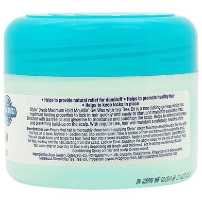 Stylin' Dredz Health & Beauty Stylin' Dredz Maximum Hold Mouldin'Gel Wax 250ml