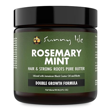 Sunny Isle Health & Beauty 4oz Sunny Isle Rosemary Mint Hair and Strong Roots Butter (2oz/4oz/8oz)