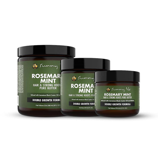 Sunny Isle Health & Beauty Sunny Isle - Beurre capillaire fortifiant à la menthe et au romarin (2oz/4oz/8oz)