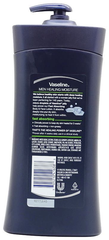 Vaseline Men Healing Moisture Fast Absorbing  Heals Dry Skin 600ml | gtworld.be 