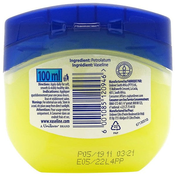 Vaseline Pure Petroleum Jelly 100ml | gtworld.be 