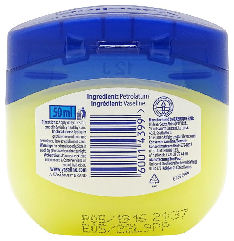Vaseline Pure Petroleum Jelly 50ml | gtworld.be 