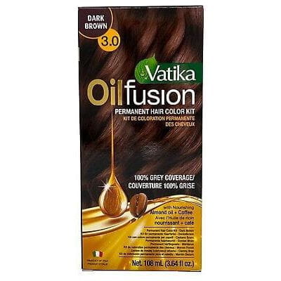 Vatika Health & Beauty Dark Brown Vatika Oil Fusion Permanent Hair Colour Kit 108ml