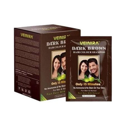 Veinira Health & Beauty Veinira Hair Color Shampoo 10 Packs of 25ml