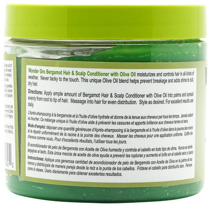 Wonder Gro Wonder Gro Bergamot with Olive Oil Hair & Scalp Conditioner 340g